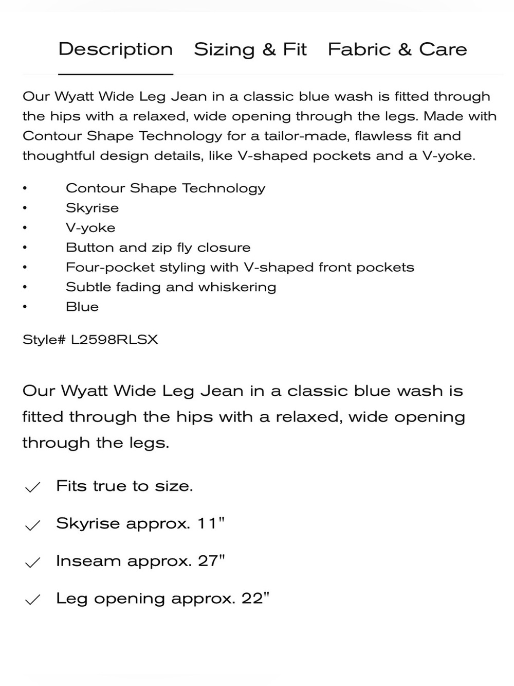 ❤️ Wit & Wisdom Medium/Dark Blue Wyatt Skyrise Jeans - Picture 5 of 9